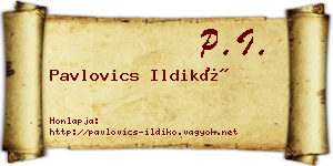 Pavlovics Ildikó névjegykártya